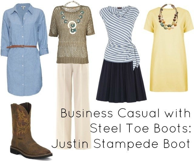 business casual steel toe boots