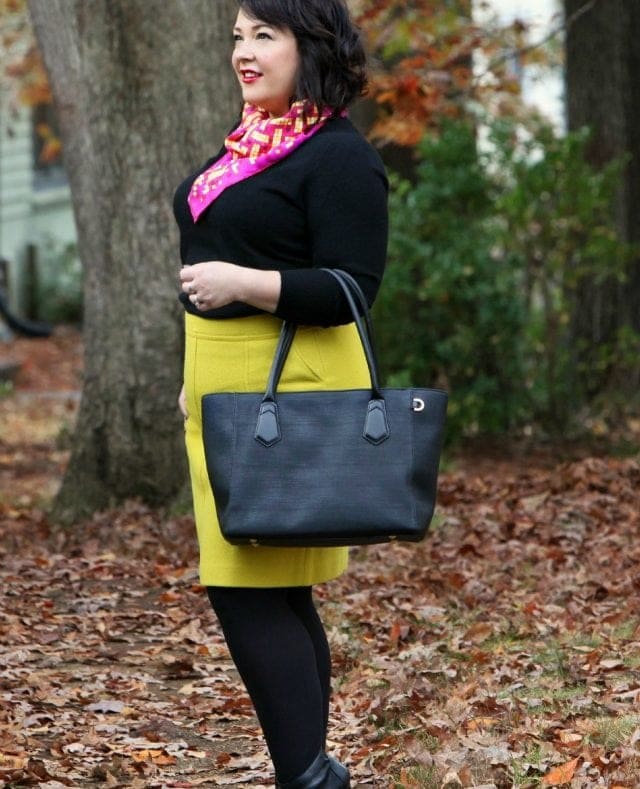 What I Wore: Talbots A-Line Pocket Skirt