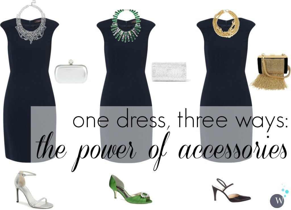 how to accessorize a black dress for a formal event