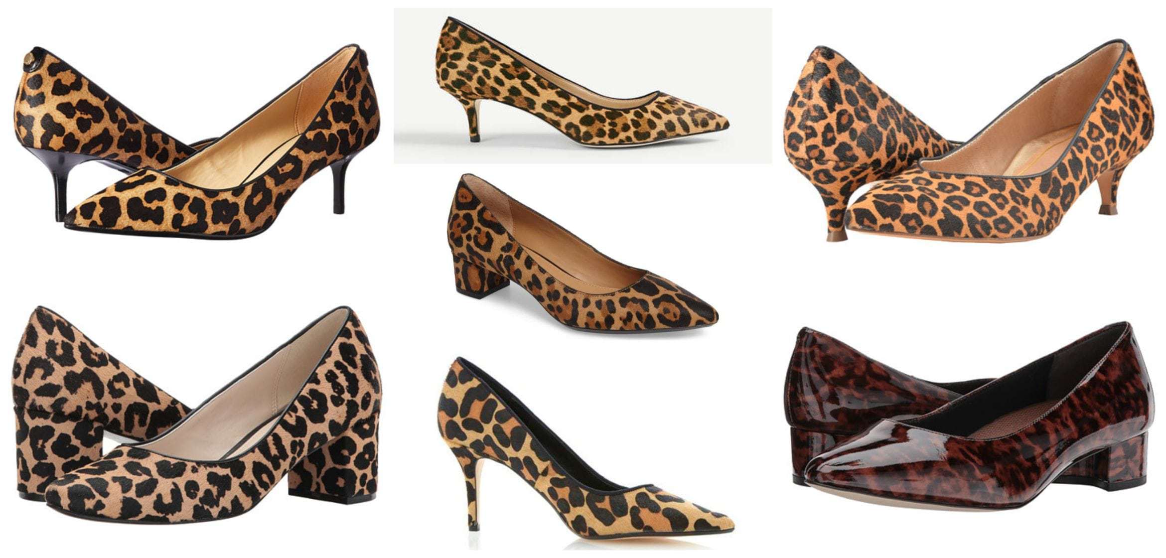 leopard print low heels