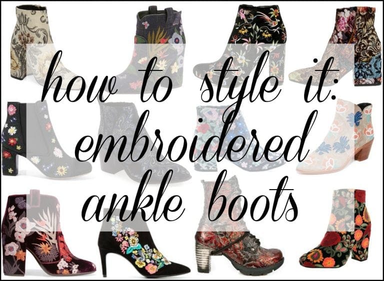 how to style embroidered and brocade ankle boots for fall