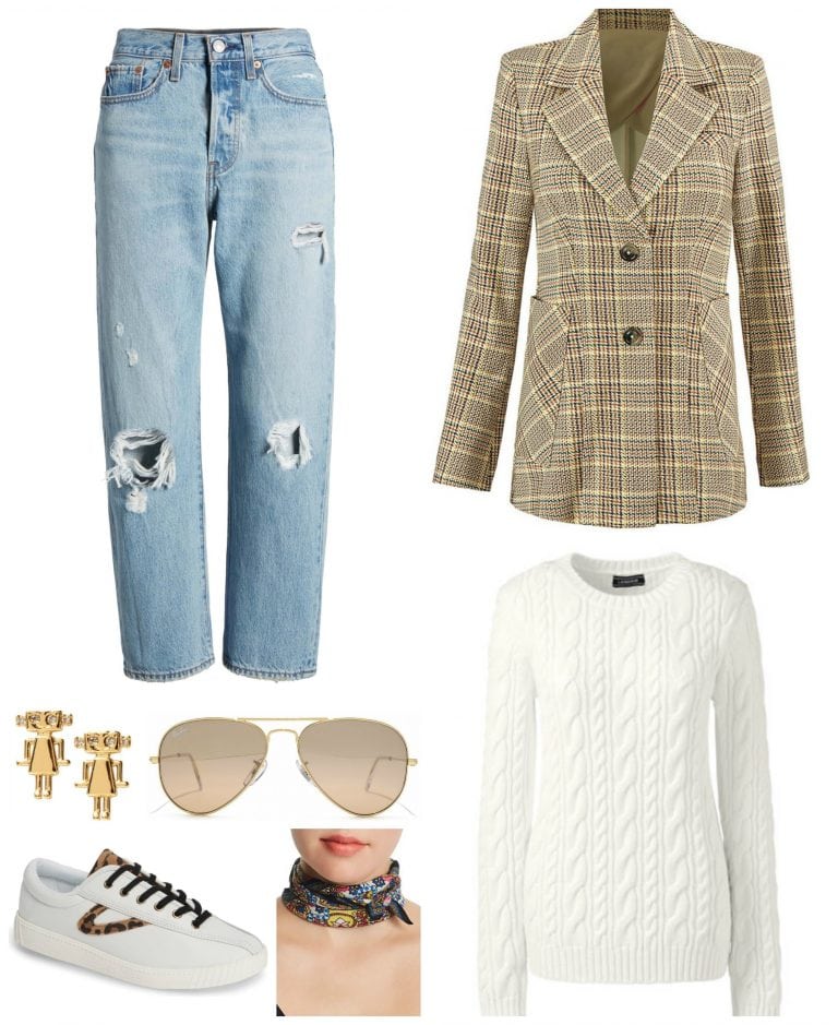 styling a plaid blazer for fall