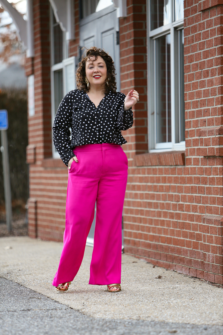 Wide Leg Pants with Sneakers and Heels - Wardrobe Oxygen