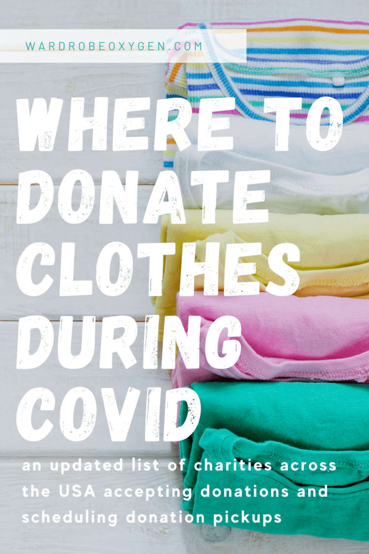 where to donate clothes during covid