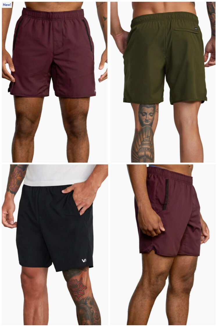 rvca shorts for men