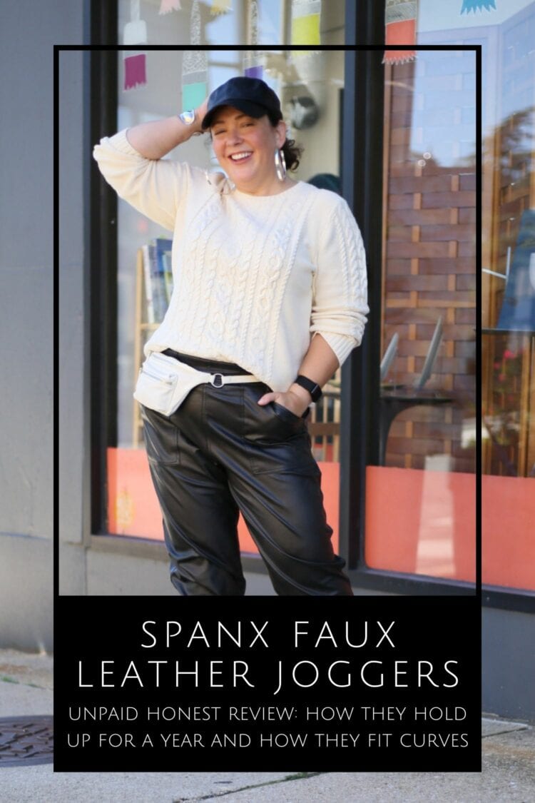 SPANX FAUX LEATHER SLIM STRAIGHT PANT