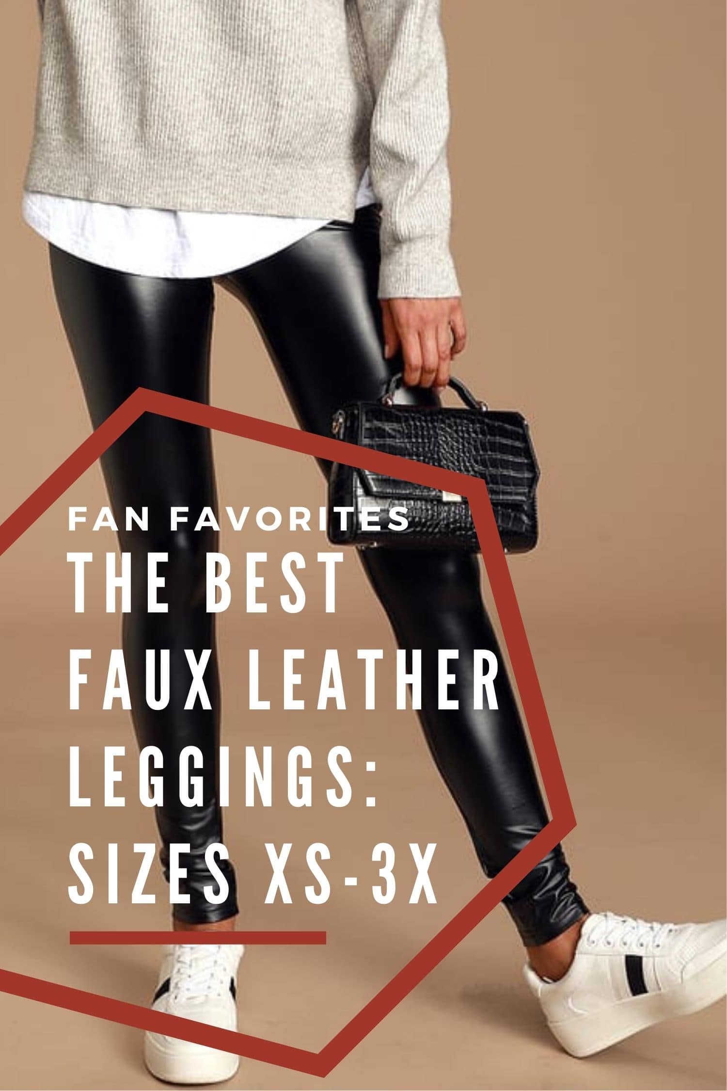 Yummie Women's Faux Leather Shaping Legging, Black, 1X 