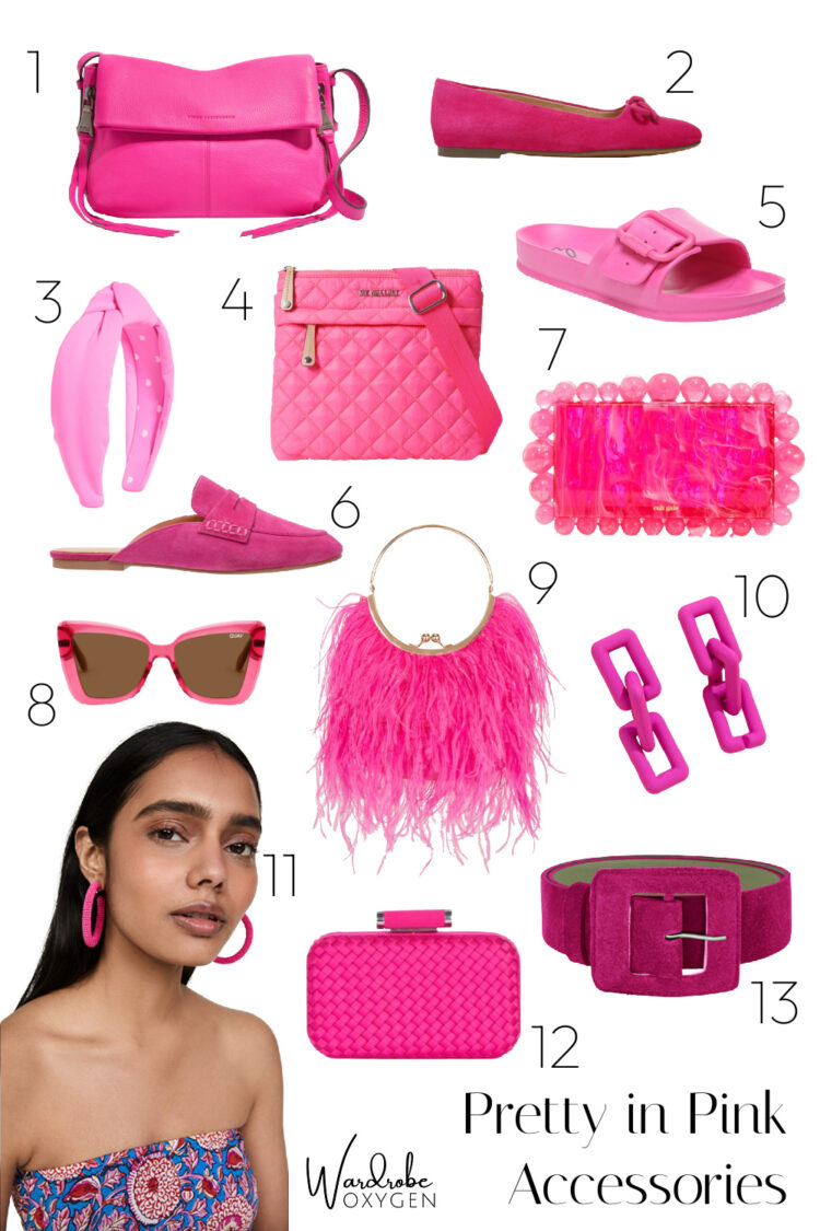 A Collection Of Accessories And Clothing In A Trendy Pink Color