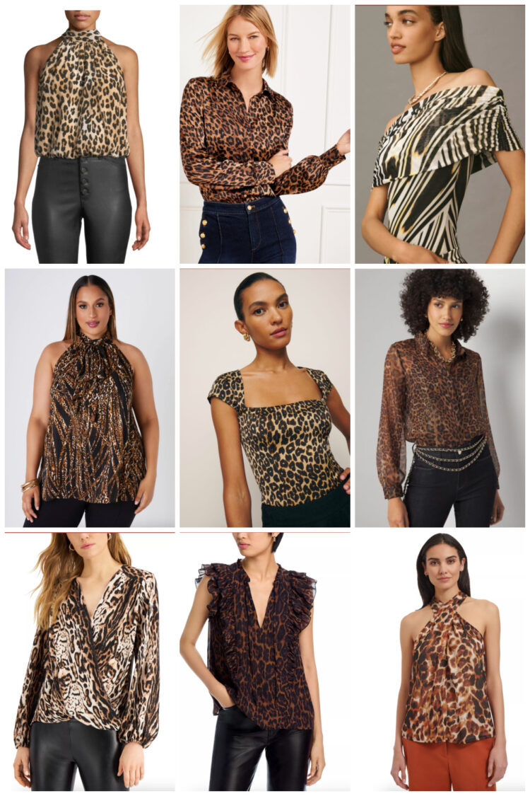 the animal print trend for going out tops in 2024