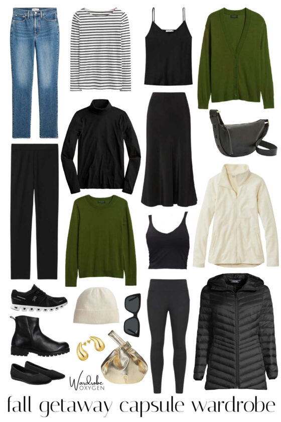 Fall Getaway Capsule Wardrobe: 12 Looks in 1 Carryon Bag