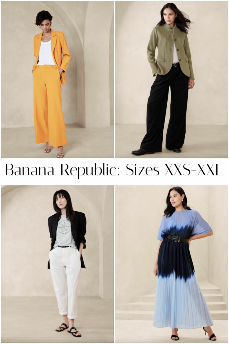 four outfits from banana republic a great place to shop when over 40