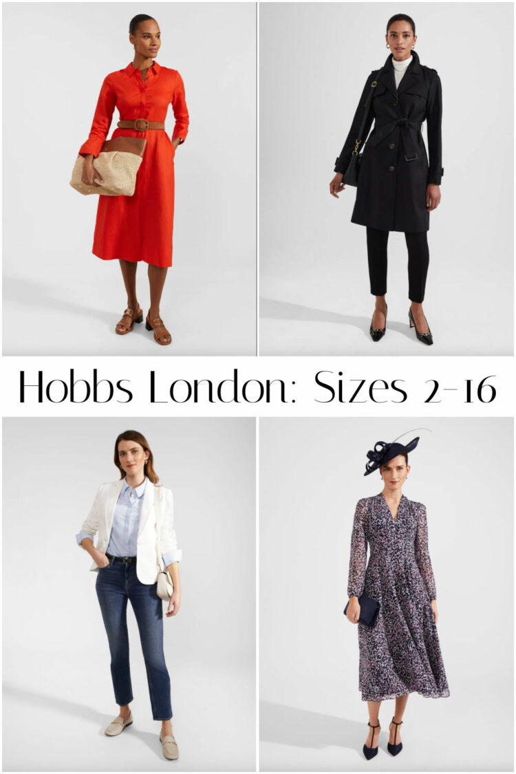 a collage of four looks from Hobbs London 