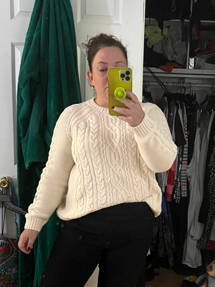 ABLE cableknit sweater review