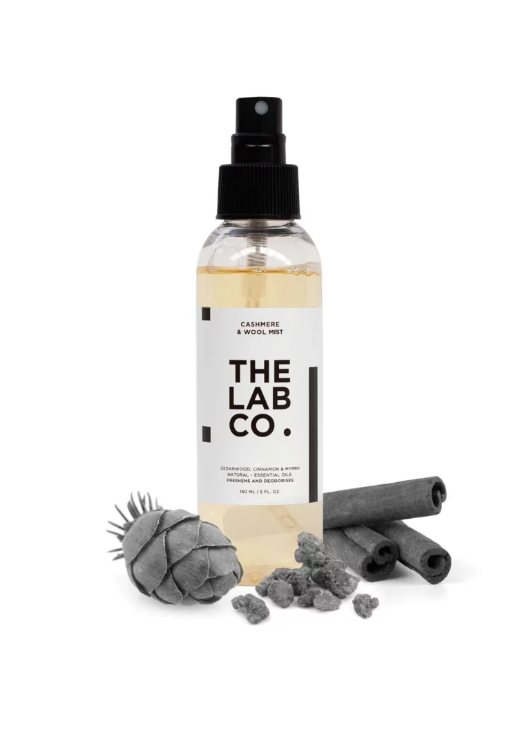 a bottle of the lab co sweater refresher spray