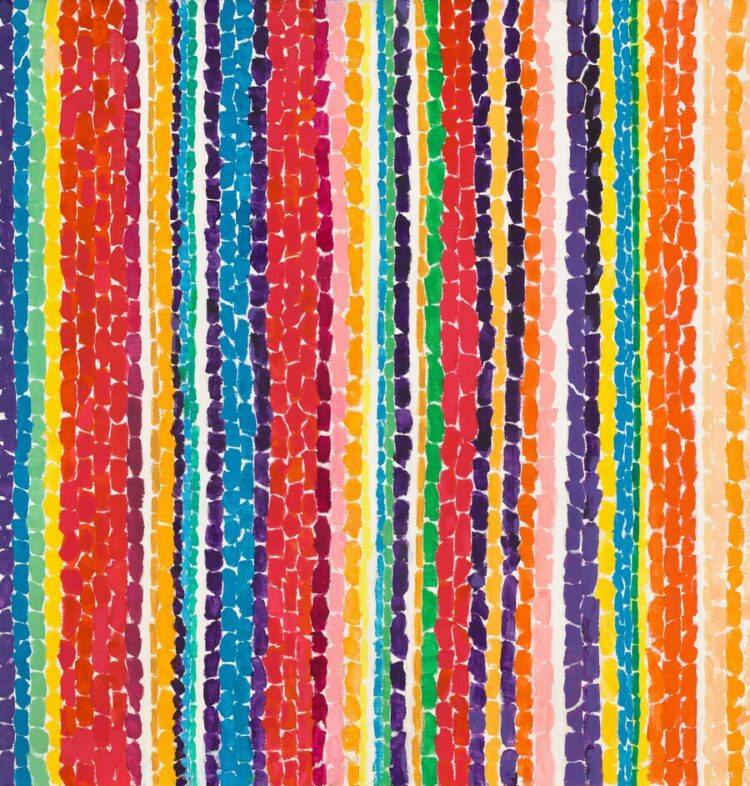 Alma Thomas, Tiptoe Through the Tulips, 1969, acrylic on canvas