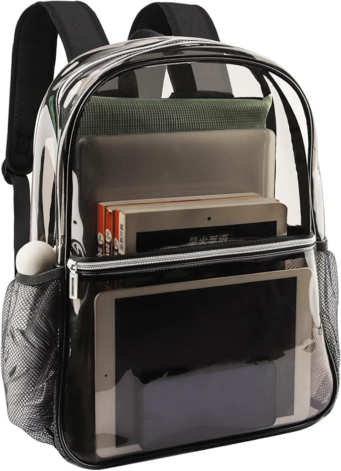 clear backpack heavy duty one day prime shipping