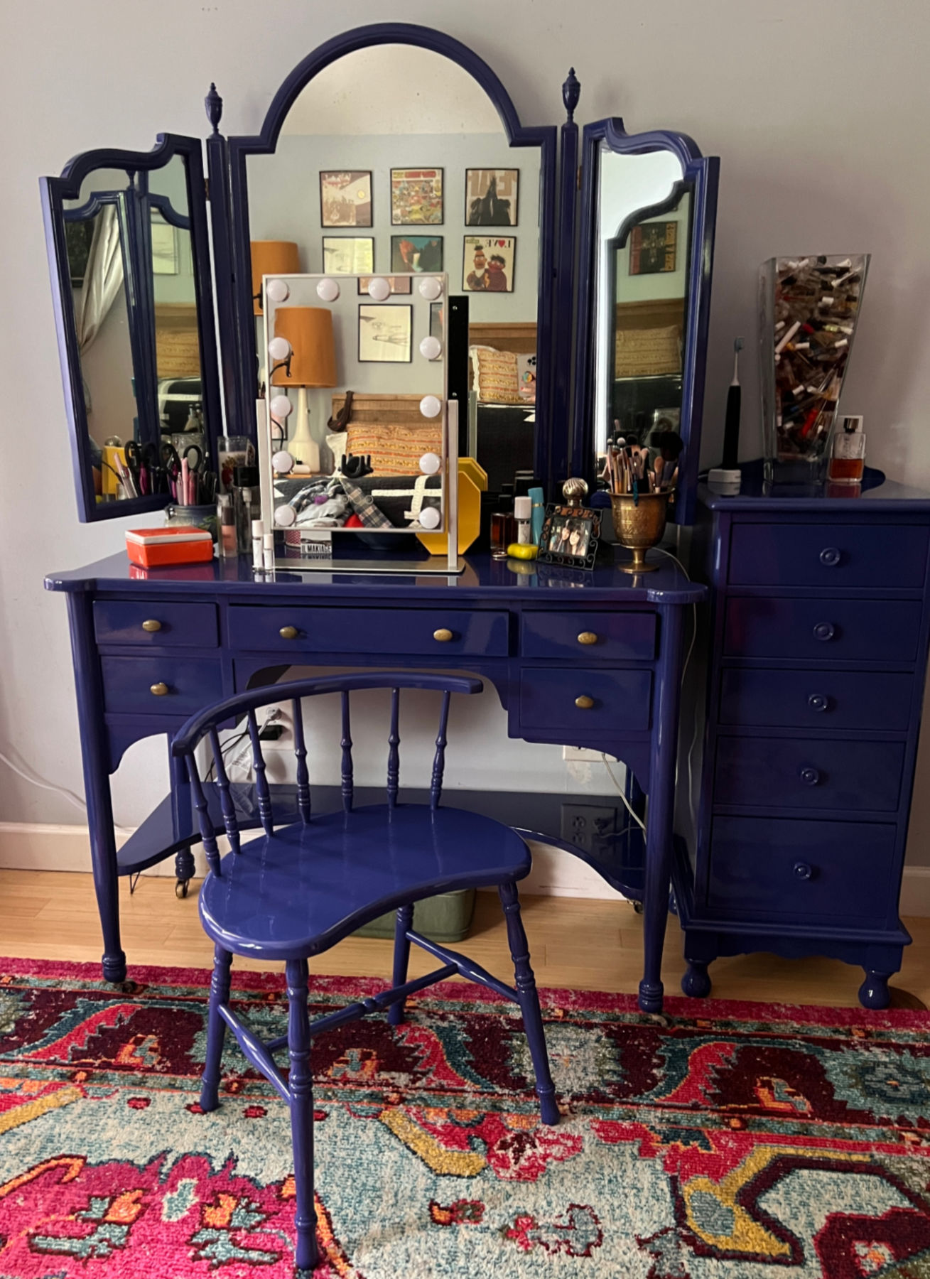 dressing table after being lacquered by unique by ruth wardrobe oxygen