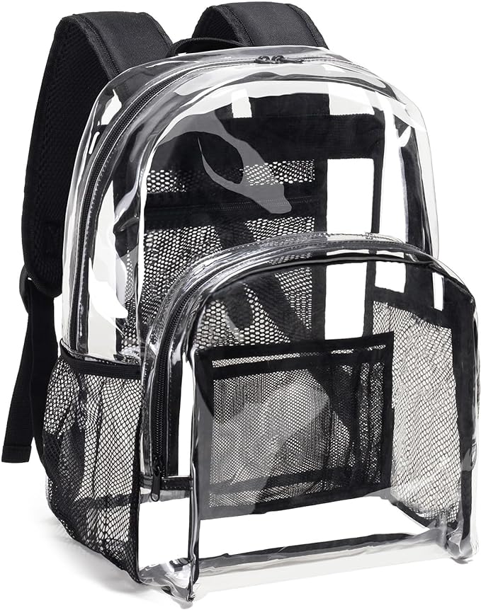 durable clear backpack one day shipping good reviews