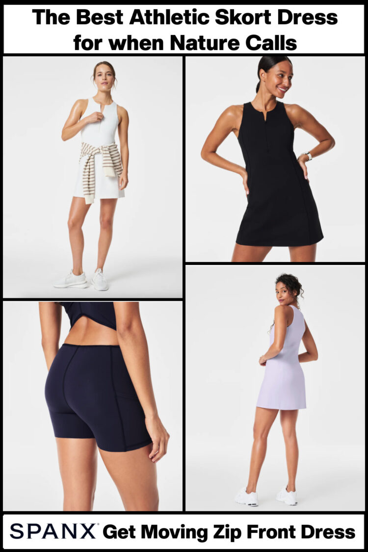 spanx get moving zip front dress review