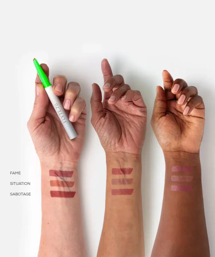 flyte.70 chiseled.lip lipliner colors