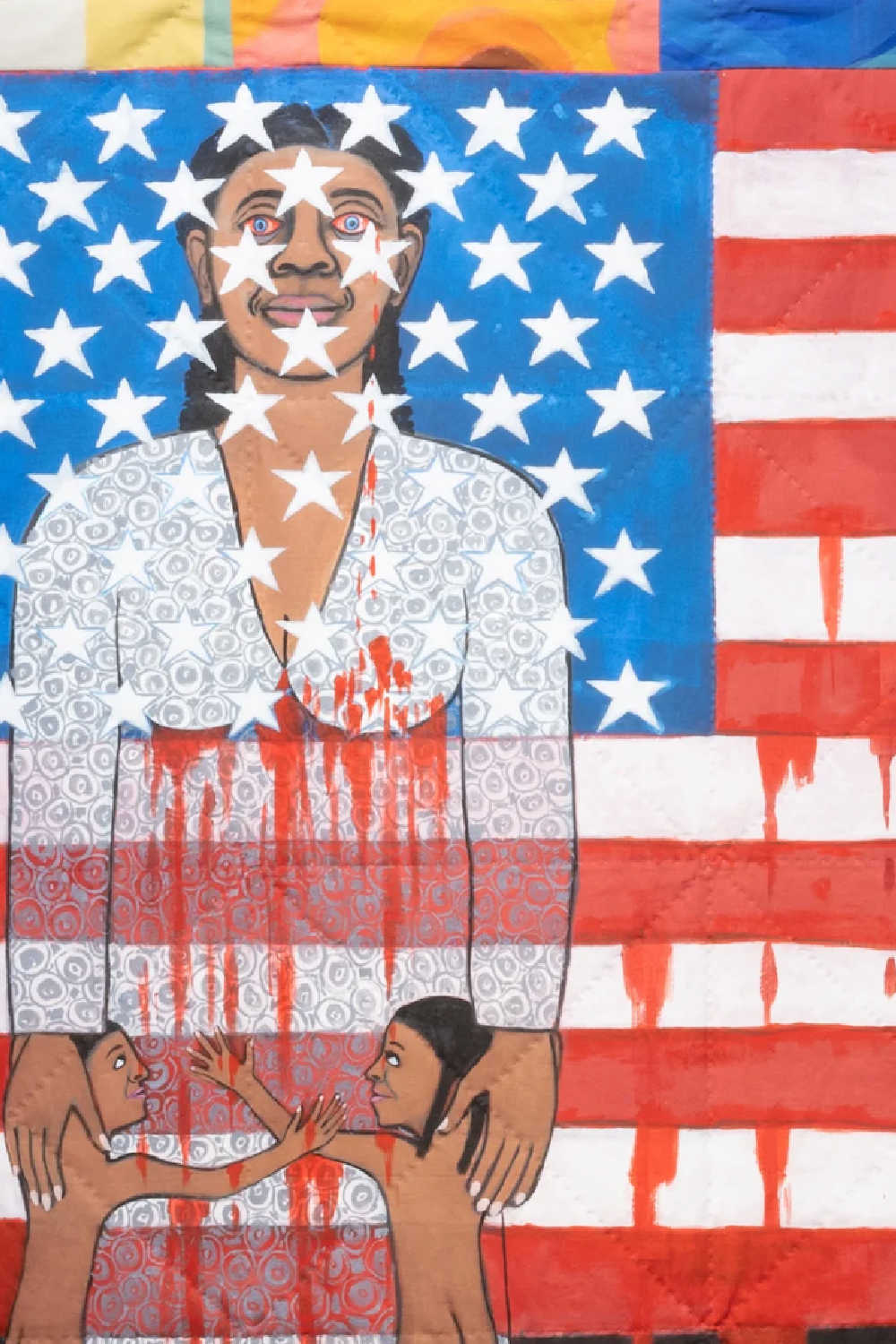 Faith Ringgold, The Flag is Bleeding #2 (American Collection #6), 1997