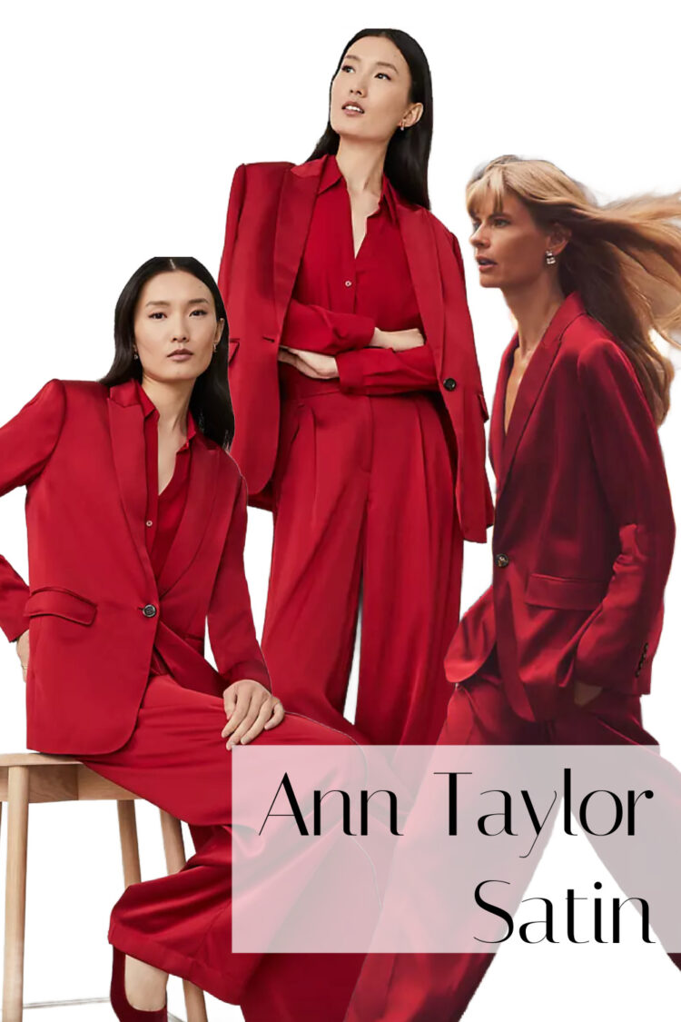 ann taylor satin suiting