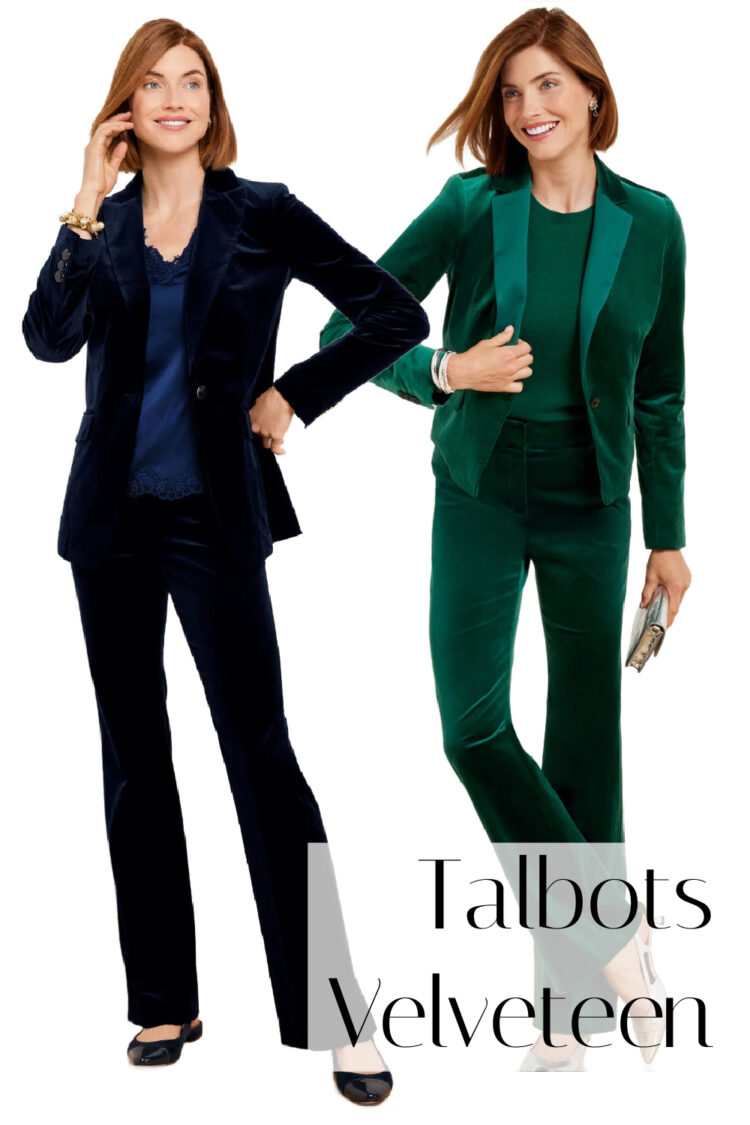 talbots velveteen suiting