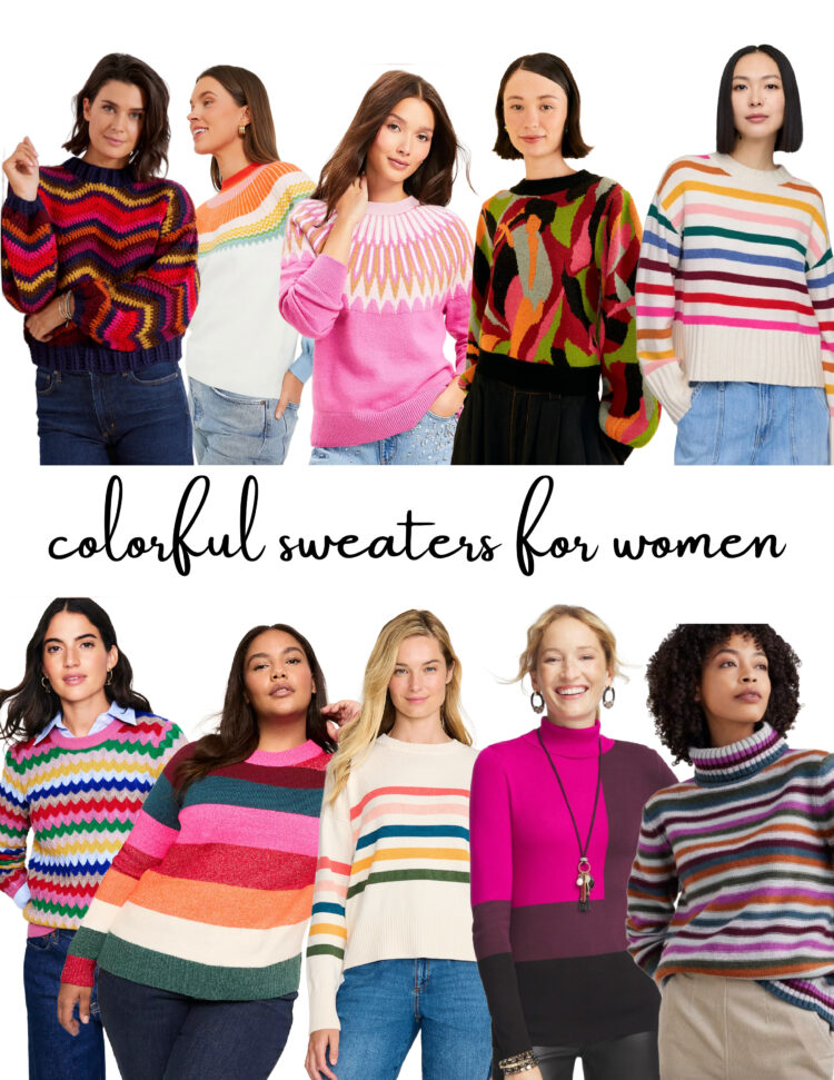 colorful sweaters for women 2024