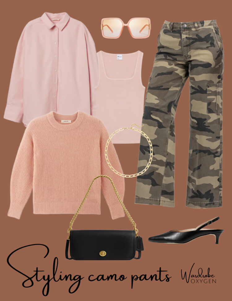 how to style camo pants with pink