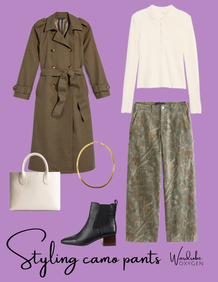 how to style wide leg camo pants