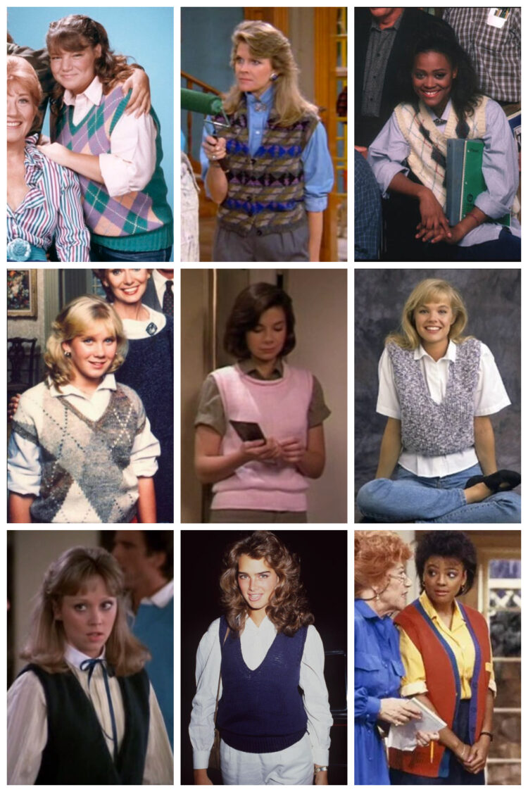 1980s sitcom actresses fashion sweater vests