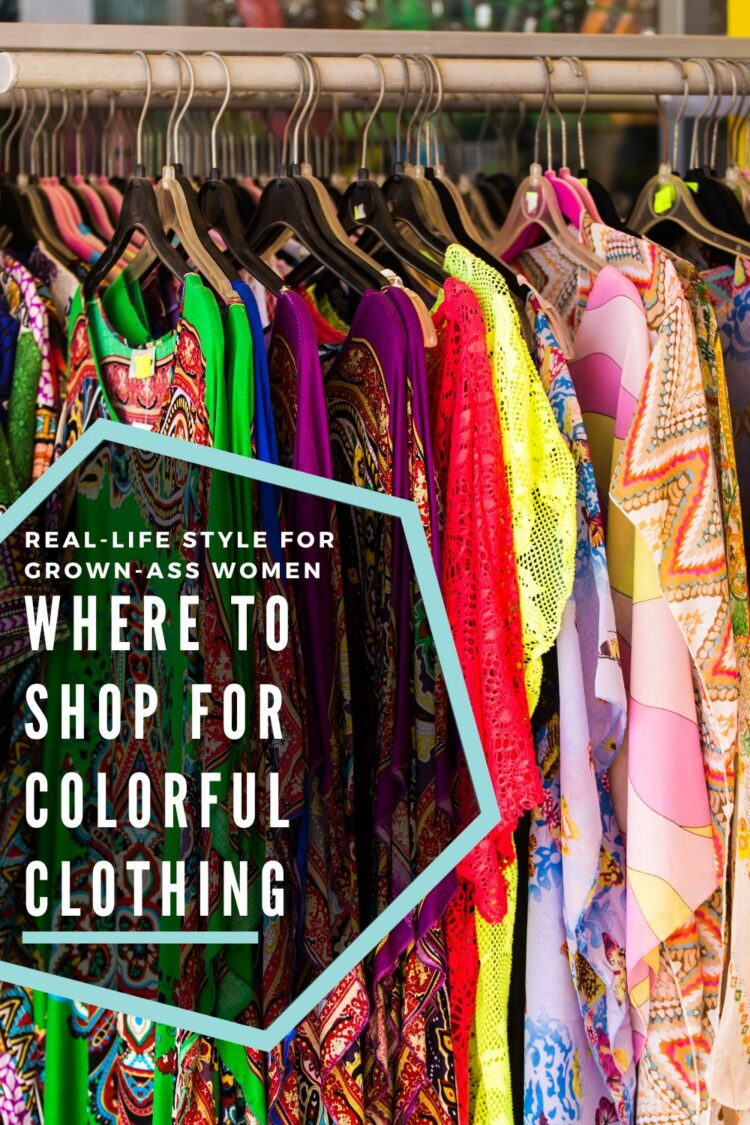 where to shop for colorful clothing for women over 40