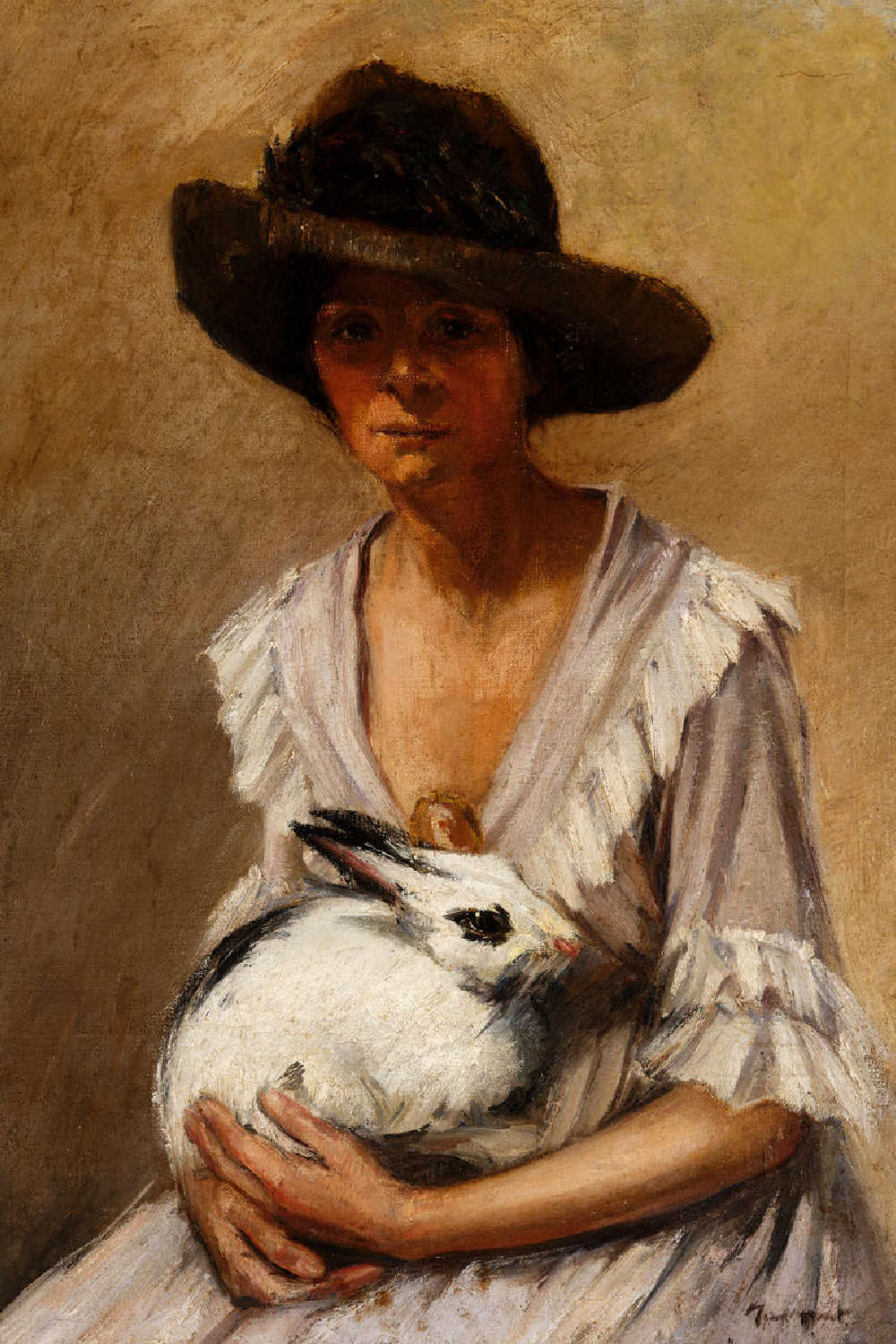 Mina Arndt, Girl with a Rabbit, circa 1913