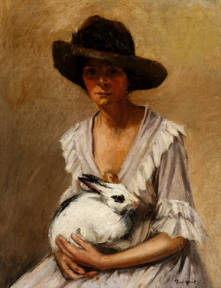 Mina Arndt, Girl with a Rabbit, circa 1913