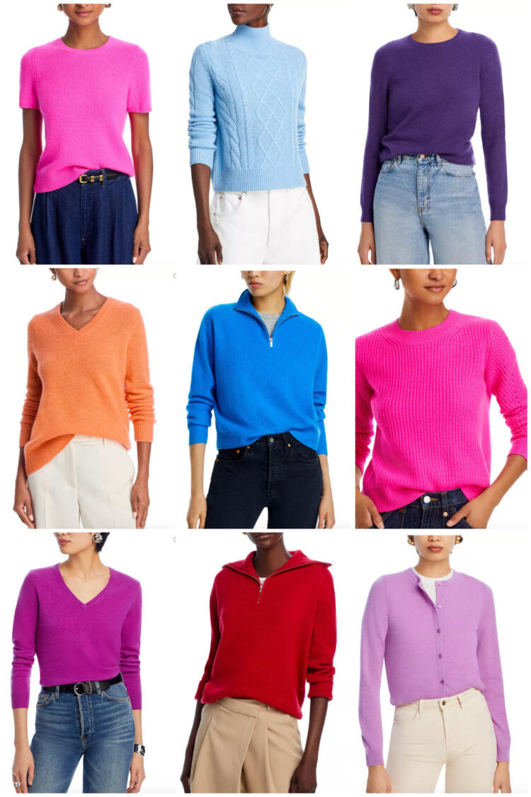 9 cashmere sweaters from bloomingdale's