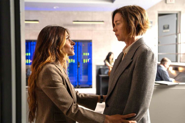 Sarah Shahi and Julianne Nicholson in the TV series Paradise on Hulu