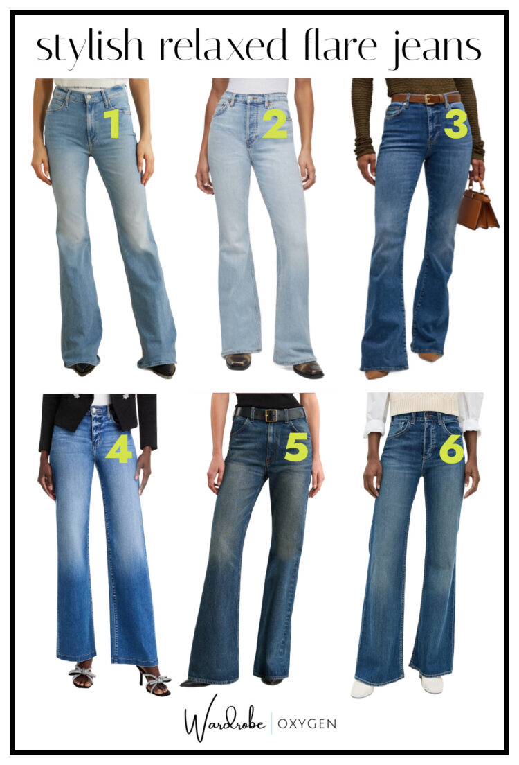 6 stylish relaxed flare jeans for women