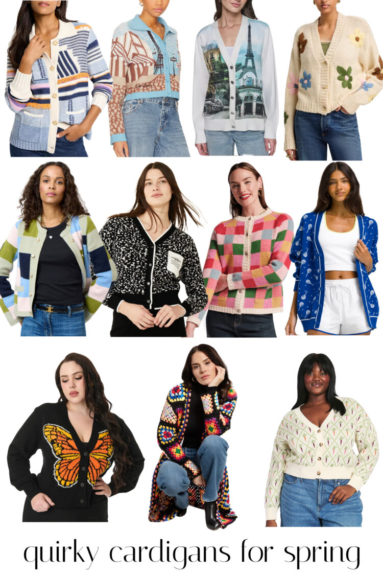 11 intarsia and printed cardigans for women for spring 2025