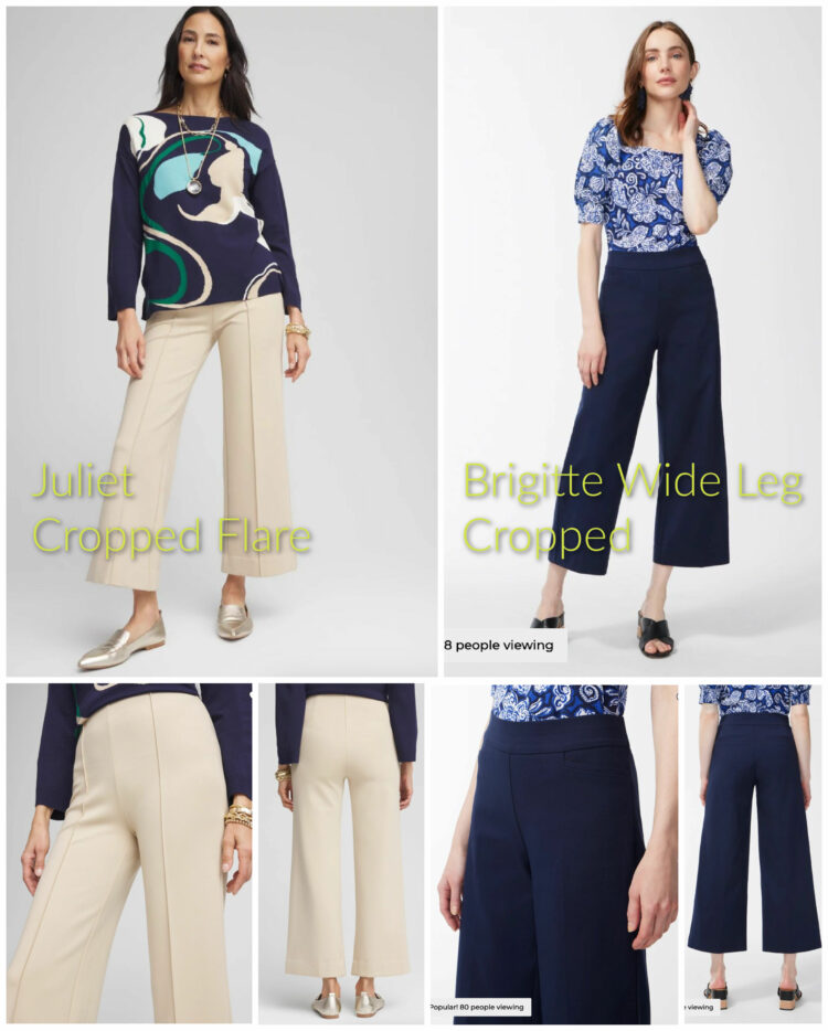 The Juliet and Bridgette pants from Chico's