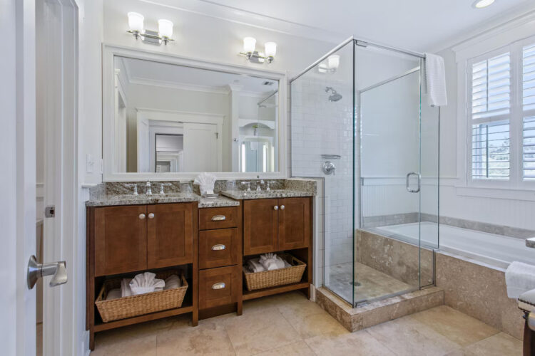 bathroom at the cottages at kingsmill resort williamsburg virginia